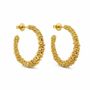 Jewelry - LARGE GOLDEN HOOP EARRINGS STARDUST - JOIDART
