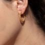 Jewelry - LARGE GOLDEN HOOP EARRINGS STARDUST - JOIDART