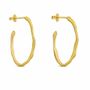 Jewelry - SMALL GOLDEN OVAL HOOPS EARRINGS CLARA - JOIDART