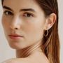 Jewelry - SMALL GOLDEN OVAL HOOPS EARRINGS CLARA - JOIDART
