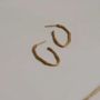 Jewelry - SMALL GOLDEN OVAL HOOPS EARRINGS CLARA - JOIDART