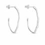 Jewelry - SMALL SILVER OVAL HOOPS EARRINGS CLARA - JOIDART