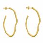 Bijoux - BOUCLES D'OREILLES DORÉES CLARA OVALES MOYENNES - JOIDART