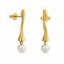 Bijoux - BOUCLES D'OREILLES DORÉES ECLAT BLANC - JOIDART