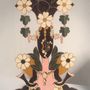Sculptures, statuettes and miniatures - Mask-sculpture in wood and copper marquetry — Inner nest - ATELIER NATHALIE MELON