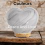 Scent diffusers - Heart essential oil diffuser — 24 cm glass, multicolored LEDs - FG IMPORTS
