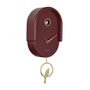 Horloges - Wall clock Tweet burgundy red - PRESENT TIME
