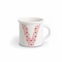 Mugs - MUG RED ALPHABET V - ILARIA.I