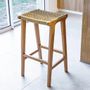 Stools - Teak and synthetic rope bar stool - ANDA - HYDILE