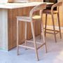 Chaises - Chaise haute de bar en teck - LUCIE - HYDILE