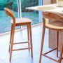 Chaises - Chaise haute de bar en teck - LUCIE - HYDILE