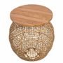Other tables - Rope table with teak wood top - ANNIE - HYDILE