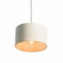 Hanging lights - White terracotta pendant light - ODILE - HYDILE