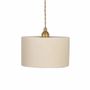 Hanging lights - White terracotta pendant light - ODILE - HYDILE
