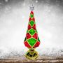 Autres décorations de Noël - Sapin de Noël LED Pailleté – Motif Géométrique avec Éclairage Blanc Chaud (Option DC) - BLUE STAR B.V.