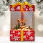 Other Christmas decorations - Christmas LED Gift Box Snow Globe – Santa Sleigh Village Scene (Warm White LED & Music) – DC Option - BLUE STAR B.V.