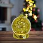 Autres décorations de Noël - Ornement de Noël LED Pailleté – Flocon Doré - BLUE STAR B.V.