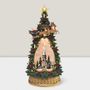 Crèches et santons - Lantern Snow Globe Arbre de Noël LED – Scène d’Église (LED Blanc Chaud) – Minuterie & Option DC - BLUE STAR B.V.