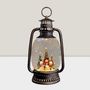 Other Christmas decorations - Christmas LED Bronze Lantern – Snowman Family in Forest, Music - BLUE STAR B.V.