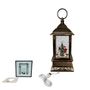 Other Christmas decorations - Christmas LED Snow Globe Lantern – Santa & Snowman, Bronze Finish, Mus - BLUE STAR B.V.