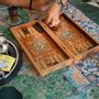 Gifts - Lemon Tree Backgammon & Chess Small Set - MAISON ROSHI - LUXURY ENTERTAINMENT CABINETS