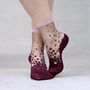 Gifts - NakaMeguro Bordeaux 39-41 : polka-dot transparent socks - ATELIER ST EUSTACHE