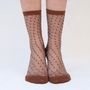 Cadeaux - Crescent Dunes Brune 39-41 : chaussettes transparentes à pois - ATELIER ST EUSTACHE