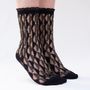 Cadeaux - Arlecchino Dorée 39-41 : chaussettes transparentes fêtes - ATELIER ST EUSTACHE