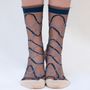 Gifts - Riflessi Bleue 36-38 : curved-line transparent socks - ATELIER ST EUSTACHE