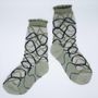 Cadeaux - Riflessi Sauge 39-41 : chaussettes transparentes à courbes - ATELIER ST EUSTACHE