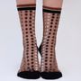Cadeaux - Vetrata Brune 36-38 : chaussettes transparentes à pois colorés - ATELIER ST EUSTACHE