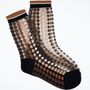 Cadeaux - Vetrata Brune 36-38 : chaussettes transparentes à pois colorés - ATELIER ST EUSTACHE