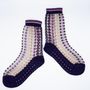 Cadeaux - Vetrata Violette 39-41 : chaussettes transparentes à pois colorés - ATELIER ST EUSTACHE