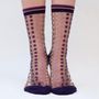 Cadeaux - Vetrata Violette 36-38 : chaussettes transparentes à pois colorés - ATELIER ST EUSTACHE
