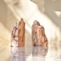 Sculptures, statuettes and miniatures - Catharsis Bookends – Set of Two Stone Sculptures, Dusty Coral - COKI
