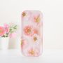 Plateaux - Plateau long de service design - Fleurs roses en trompe-l'œil 15x32 cm - MONBOPLATO