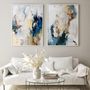 Aménagements pour bureau - « Flow » Série de peintures abstraites texturées faites à la main - MATISS ART STUDIO
