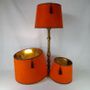 Blinds - Orange linen lampshade - CÔTE OUEST DÉCO - PRO