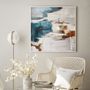 Office design and planning - « Sobriety» Series of handmade textured abstract paintings - MATISS ART STUDIO