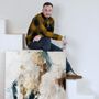 Office design and planning - « Sobriety» Series of handmade textured abstract paintings - MATISS ART STUDIO