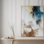 Office design and planning - « Flux » Series of handmade textured abstract paintings - MATISS ART STUDIO