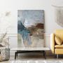Office design and planning - « Fall » Series of handmade textured abstract paintings - MATISS ART STUDIO