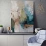 Office design and planning - « Fall » Series of handmade textured abstract paintings - MATISS ART STUDIO