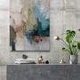 Office design and planning - « Fall » Series of handmade textured abstract paintings - MATISS ART STUDIO