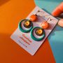 Jewelry - CALI earrings (Cabochon collection) - UN CHAT QU'A SA PUCE
