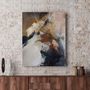 Office design and planning - « Rime » Series of handmade textured abstract paintings - MATISS ART STUDIO