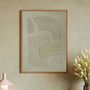 Office design and planning - « Bay » Series of handmade textured abstract paintings - MATISS ART STUDIO