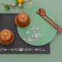 Kitchen utensils - Mother of Pearl Korean Hemp Cloth Lacquered Tray - FEBRUARY MOUNTAIN