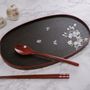 Kitchen utensils - Mother of Pearl Korean Hemp Cloth Lacquered Tray - FEBRUARY MOUNTAIN