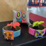 Bracelets - Manchette cuivre martelé brodé - FIL MAIN